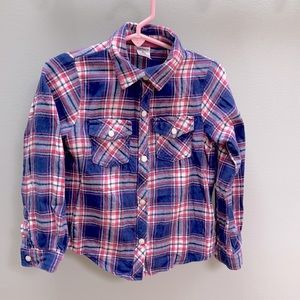 Carter’s girls flannel button down size 4t